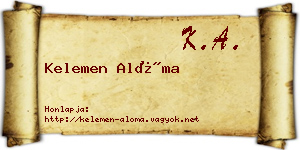 Kelemen Alóma névjegykártya